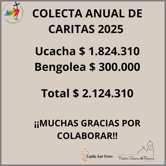1a Colecta Caritas 25 balance
