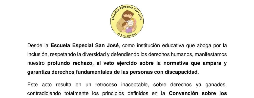 1a Esc San Jose NO AL VETA