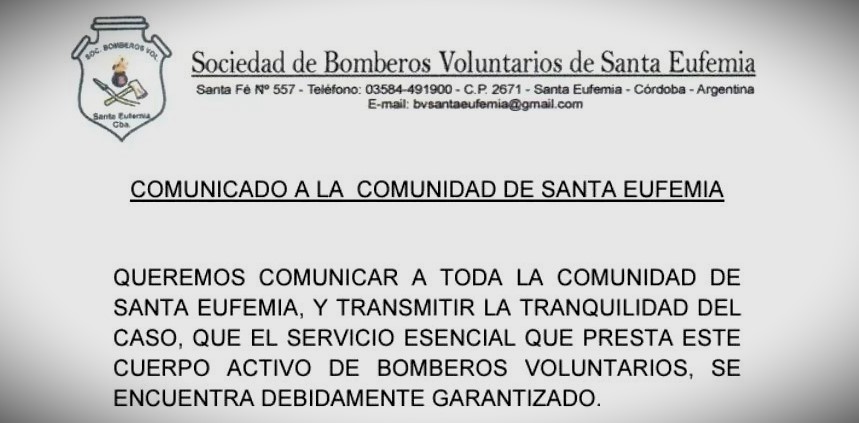 Bomberos Santa Eufemia comunicado x renuncias 02