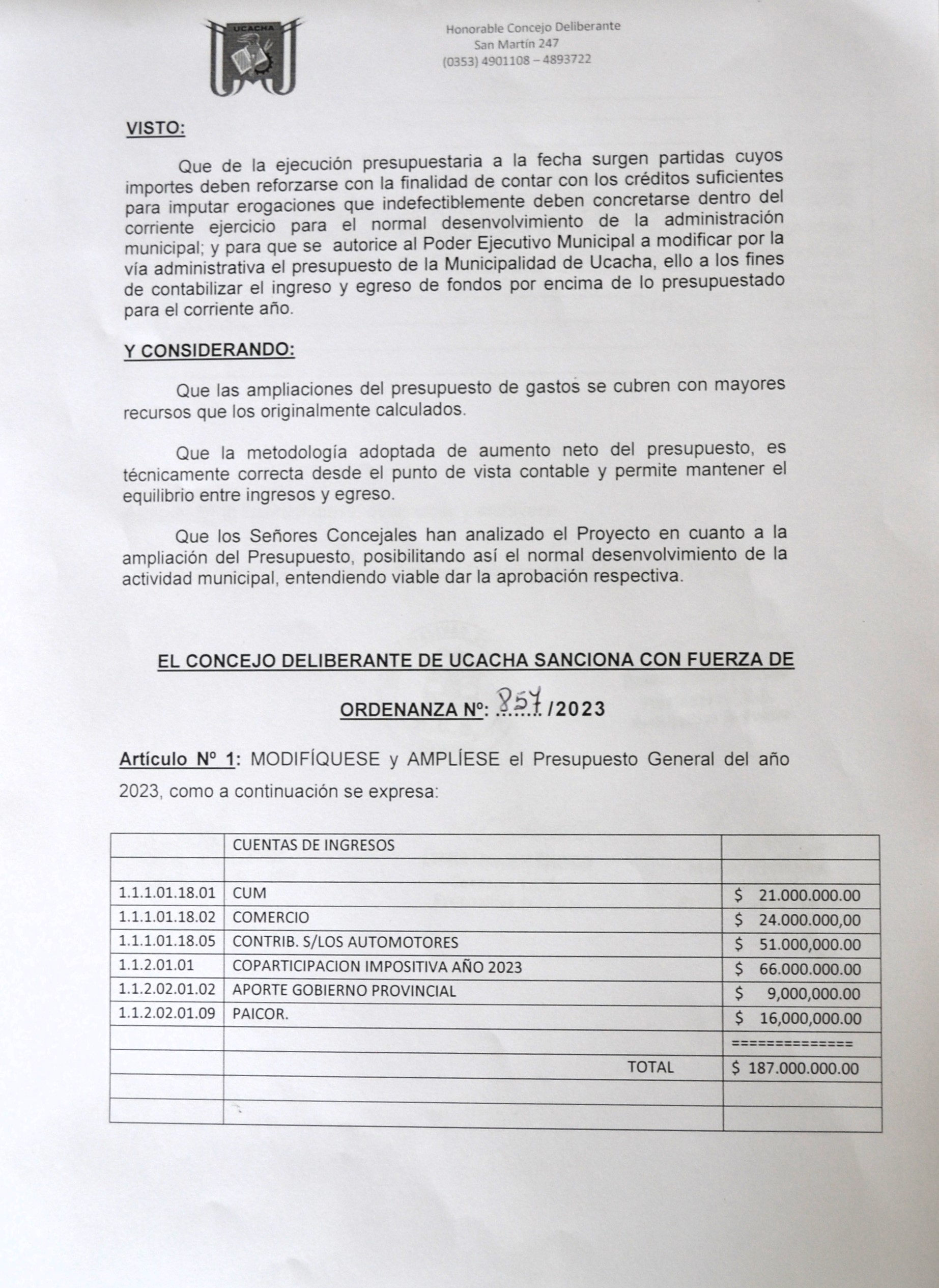 Ord Ampliacion Presupuesto 1